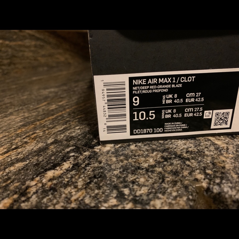 CLOT X AIR MAX 1 'KISS OF DEATH' 2021 - Picture 1 of 7